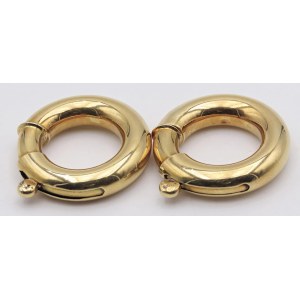 Jewellery - Paio di orecchini a forma di cerchio in oro giallo...