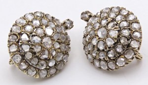 Jewellery - Orecchini in oro giallo e rose di diamante....
