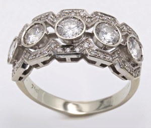 Jewellery - Anello in oro bianco e brillanti ct. 1,00 circa. ...