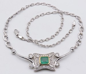 Jewellery - Collana in oro bianco con brillanti ct. 2,00 circa...