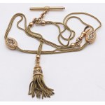 Jewelry - Yellow gold bracelet consisting of a chain and el...