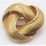 Jewelry - Yellow gold brooch in the shape of a stylized knot. And...