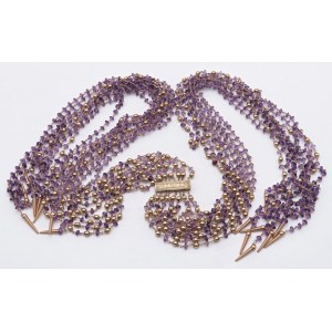 Jewelry - Multi-strand rose gold necklace with small amethysts. ...