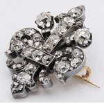 Jewelry - Brooch made of 750/°°° rose gold and silver, shaped like a...