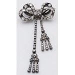 Jewelry - 750/°°° rose gold and silver brooch shaped like a fi...