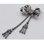 Jewelry - 750/°°° rose gold and silver brooch shaped like a fi...