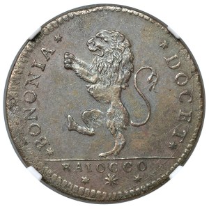 Wytwórnie monet włoskie – Bolonia – Pius VI (1775–1799) Baiocco 1796 – D/ WIĘCEJ...