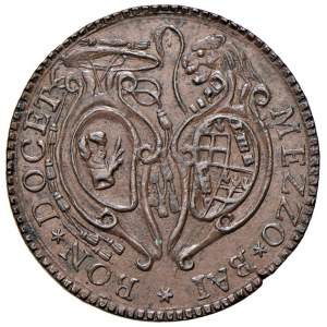 Hauts-de-monnaie italiens - Bologne - Pie VI (1775-1779) Demi-baiocco de 1781...