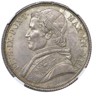 Italian Mints - Bologna - Pio IX (1846-1878) Scudo 1853 an. VIII -...