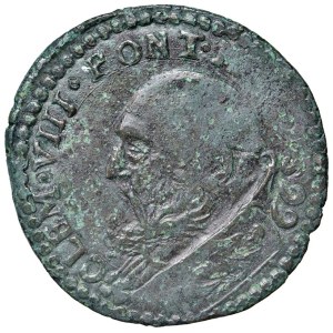Italian Mints - Ferrara - Clement VIII (1592–1605) Quattrino, 1599...