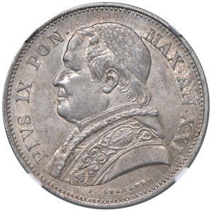 Hauts-de-monnaie italiens - Rome - Pie IX (1846-1878) 2 lires et demie, 1867 an. ...