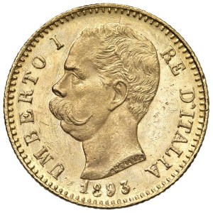 House of Savoy - Umberto I (1878–1900) 20 Lire 1893 - Weight: 21 Au 6,...