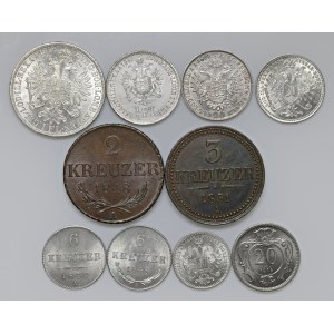 Multiple Lots - Austria - Franz Joseph, set of 10 coins....