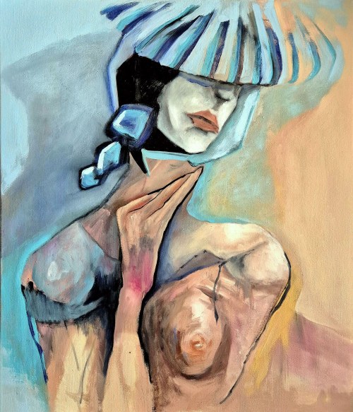 Marlena WOŹNIAK (ur. 1983), Beret w paski, 2026