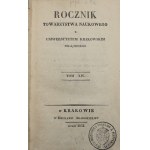 Krakovská vedecká spoločnosť, Ročenka Vedeckej spoločnosti spojenej s Krakovskou univerzitou. Zväzok XIV (rok 14) [1831]