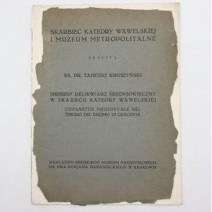 Tadeusz Kruszyński, The Treasury of Wawel Cathedral and the Metropolitan Museum. Issue 3 [1928]
