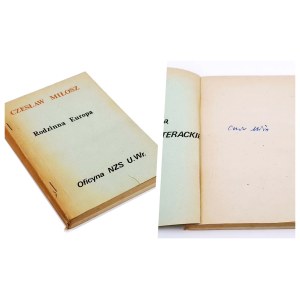 MIŁOSZ—FAMILY EUROPE, signed by the author