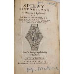 NIEMCEWICZ- ŚPIEWY HISTORYCZNE z muzyką i rycinami 1819