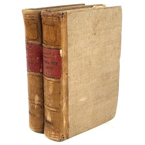 KOSIŃSKI—POLISH CITIES, VILLAGES, AND CASTLES, Volumes I–IV [complete set] Vilnius, 1851 BINDING