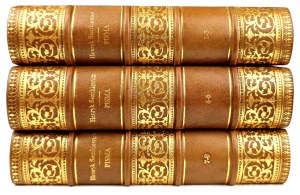 SIENKIEWICZ - OGNIEM I MIECZEM t. 1-9 [komplet w 3 wol.]. Pierwsze wydanie ilustrowane!