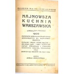 OWOCZYŃSKA—THE LATEST IN WARSAW CUISINE. 1,200 Recipes, published in 1914