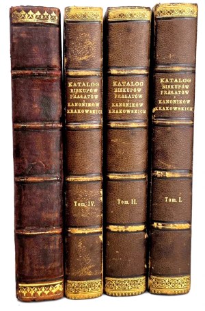 ŁĘTOWSKI- KATALOG BISKUPÓW, PRAŁATÓW I KANONIKÓW KRAKOWSKICH T. I-IV [komplet w 4 wol.]