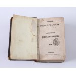 [KRASIŃSKI, Wincenty; Krasiński Library] ROPELEWSKI, Stanisław—Polish-French Dictionary. Dictionnaire polonais-français. Volume I (A–M). Berlin, [ca. 1843]. B. Behr Bookstore.