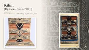 [ŁAD, BUKOWSKA Helena] Kilim z motywem ptaków proj. Heleny Bukowskiej. Spółdzielnia Artystów 