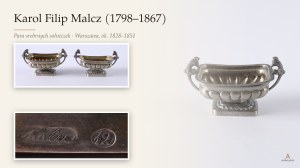 MALCZ Karol Filip (1798-1867) - Para srebrnych solniczek. Warszawa, ok. 1828-1851