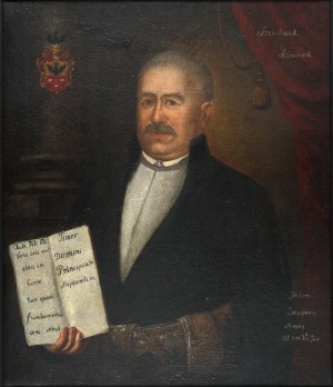 [SZAWŁOWSKI] Portret szlachcica w kontuszu. Szawłowski herbu Sulima. Malarz nieokreślony. 1800 r.
