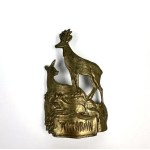 Second Polish Republic - Tatarów. Tourist souvenir for a walking stick featuring a stag and a doe, 1930s.