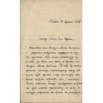 Marian KUKIEL - Handwritten letter to Władysław Konopczyński regarding the Historical Office of the General Staff and the dispute with Józef Piłsudski. Kraków, January 4, 1926. Autograph.