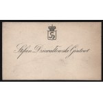[GINTOWT DZIEWAŁTOWSKI Stefan] Business card. Stefan Dziewałtowski Gintowt.