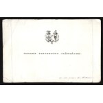 [JAŹWIŃSKA (née BŁĘDOWSKA) Wincentyna] Calling card. Madame Vincentine Jaźwińska. 17, rue neuve des Mathurins [Paris]