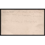 [ŻELEŃSKI Stanisław, Kraków] 2 calling cards with notes. The Stanisław Żeleński family. 1893–1898