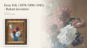 ERB Erno (1878/1890-1943) - Bukiet kwiatów w niebieskim wazonie. Akwarela, gwasz na tekturze