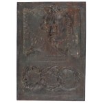 [SŁOWACKI, Juliusz] A plaque featuring a bust of Juliusz Słowacki. 1809–1849. Society for the Preservation of Fine Arts in the Kingdom of Poland. 1909.