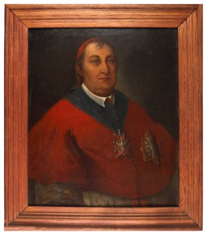 [WODZIŃSKI Gabriel (1727-1788)] - Portret biskupa smoleńskiego Gabriela Wodzińskiego, kawalera Orderu Orła Białego. Malarz nieokreślony, szkoła polska. Koniec XVIII - początek XIX w. (?)