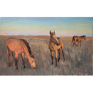 Julia DETCZENJA (b. 1996), Young Horses, 2026