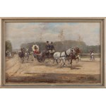 Stanisław Pomian Wolski (1859, Warsaw – 1894, Warsaw), A Ride Through Warsaw, 1891