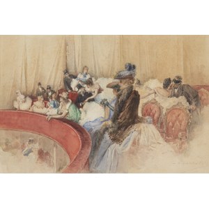 Czesław Jankowski (1862, Warsaw – 1941, Sceaux, France), Dress Rehearsal at the Opéra-Comique (Répétition Générale à l’Opéra Comique), after 1888