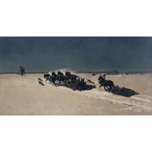 Józef Chełmoński (1849, Boczki near Łowicz – 1914, Kuklówka), Moonlit Night, 1877