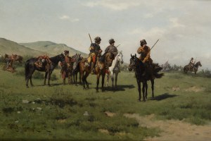 Władysław Szerner (1836 Warszawa - 1915 Monachium), Kozacki postój