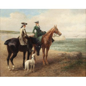 Jan Chełmiński (1851 Brzustów - 1925 Nowy Jork), Przejażdżka wzdłuż wybrzeża