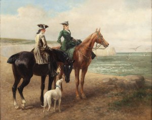 Jan Chełmiński (1851 Brzustów - 1925 Nowy Jork), Przejażdżka wzdłuż wybrzeża