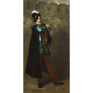 Władysław Bakałowicz (1833, Chrzanów – 1903, Paris), A Knight with a Rapier in Renaissance Attire