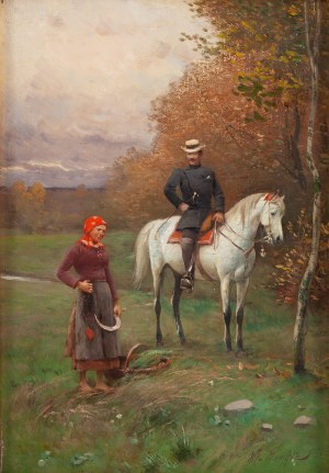 Władysław Wankie (1860 Warszawa - 1925 Warszawa), Spotkanie pod lasem