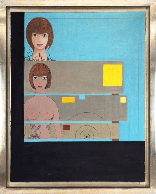 Kazimierz Mikulski (1918 Kraków - 1998 tamże), Znaki na płotach, 1966 r.