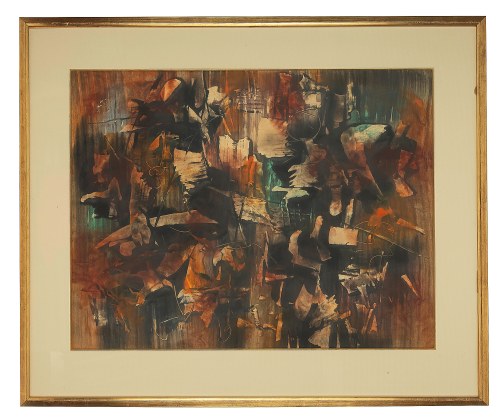 Alfred Lenica (1899 Pabianice - 1977 Warszawa), Pejzaż fantastyczny 2, 1960 r.