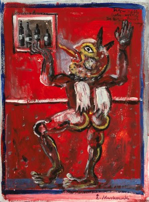 Eugeniusz Markowski (1912 Warszawa - 2007 tamże), Diavoletto lubi wino ze wszytskich ..., ok. 1979